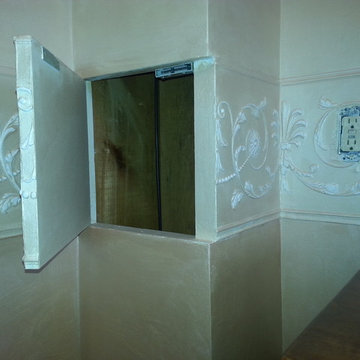 Concealed laundry chute door - closed