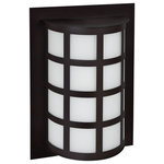 Besa Lighting - Besa Lighting SCALA13-WA-LED-BK Scala 13 - 12.75" 9W 1 LED Outdoor Wall Sconce - Our Scala collection is built for outdoor use, butScala 13 12.75" 9W 1 Black White Acrylic  *UL: Suitable for wet locations Energy Star Qualified: n/a ADA Certified: n/a  *Number of Lights: Lamp: 1-*Wattage:9w LED bulb(s) *Bulb Included:Yes *Bulb Type:LED *Finish Type:Black