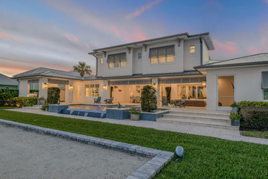 Example of a beach style exterior home design in Orlando