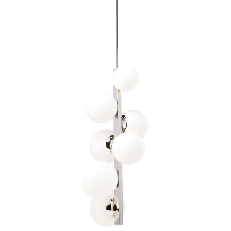 Moonglow Chandelier - Polished Nickel, 7