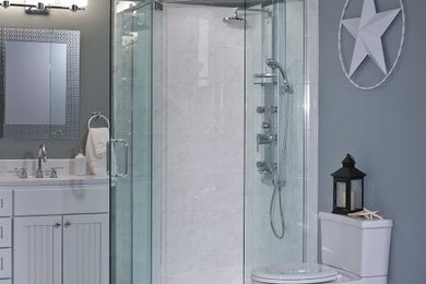 Example of a minimalist bathroom design in Austin
