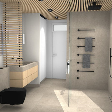 geräumiges Duschbad