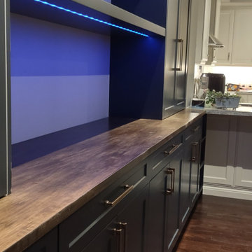 Custom Dark Blue Built in Entertaiment unit