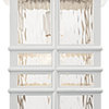 Transitional Wall Sconce, Mission Style Frame With Hammered Glass Panels, White