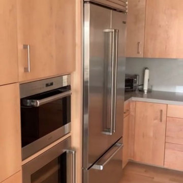 Tesar Redondo Beach Solid Maple Natural Modern Custom Kitchen Cabinets