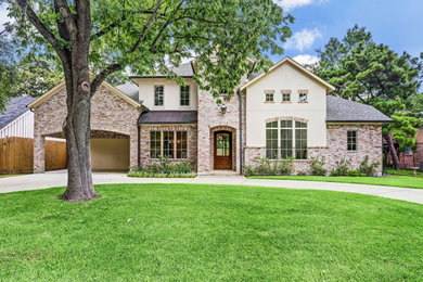 Transitional exterior home idea in Austin