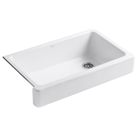 Kohler K-6488 Whitehaven 35-1/2" Self-Trimming Farmhouse Single - White