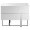 Collins High Gloss White Lacquer Nightstand/End Table