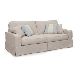 Sunset Trading Americana Sofa - Slip Cover Set Only - Linen - Slipcovers And Chair Covers