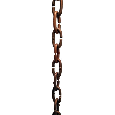 Cast Copper Links Rain Chain With Installation Kit, 10'