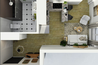 Mid-sized danish home design photo in Paris