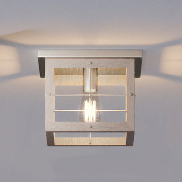 Luxury Modern Farmhouse Ceiling Light, Brushed Nickel