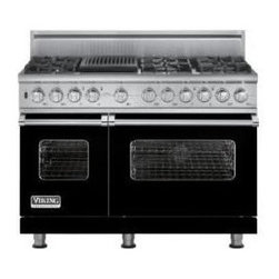 Viking 48" Pro-style Dual-fuel Range, Black Liquid Propane | VDSC5486QBKLP - Gas Ranges And Electric Ranges
