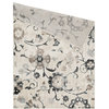 L'Baiet Quinn Grey Indoor Floral Decor 8 Ft. X 10 Ft. Rug
