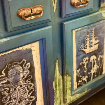 Bathroom Vanity Nautical Refinishing, Children Bathroom, Ocean theme
