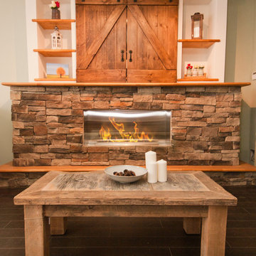 Modern Kitchens with Fireplaces