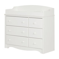 Stork Craft Aspen Sleigh Changing Table With Drawer In White