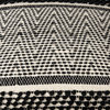 Garima 22Lx22Wx14H Black/White Wool and Cotton Patterned Pouf