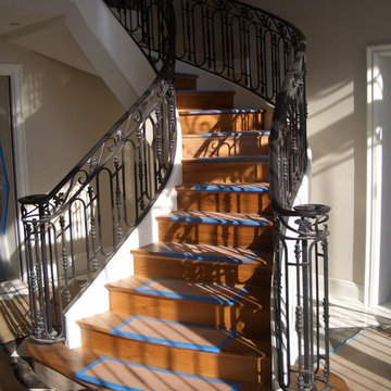 Stair Railing & Baluster Installation and Custom Painting Techniques