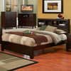 Solana Cal King Platform Bed with Bookcase Headboard
