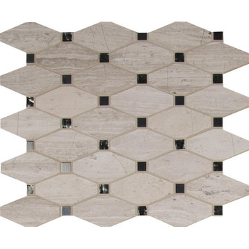 Bayview Elongated Octagon Mosaic, 10 Sheets