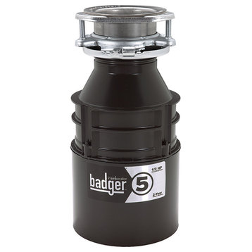 InSinkErator Black Garbage Disposal With Power Cord, BADGER5W/CORD
