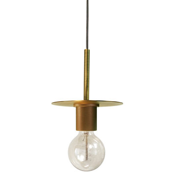 Roswell 1 Light Pendant - Medium - Aged Brass