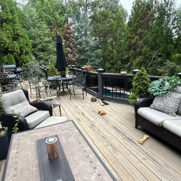 BEFORE - Deck Build Using Pressure Treated Pine with Timbertech Deck Lighting