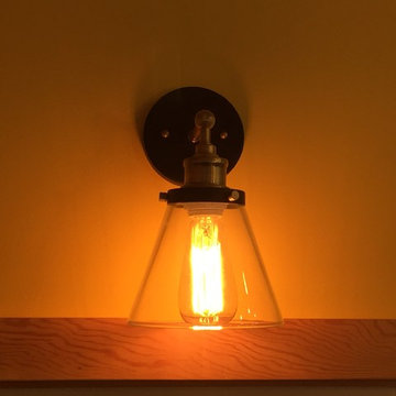 Sconce above kitchen sink
