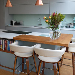 Contemporary family kitchen - Bar Stools And Counter Stools