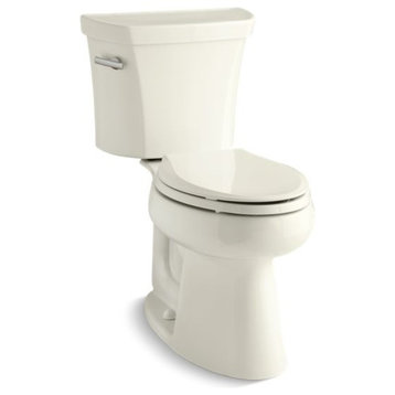 Kohler Highline 2-Piece Elongated 1.6 GPF Toilet w/ Left-Hand Lever, Biscuit