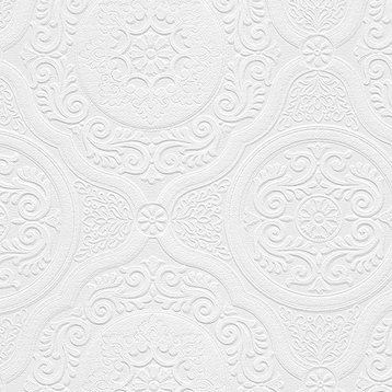 Victorian Pattern Paintable Wallpaper, 1 Bolt