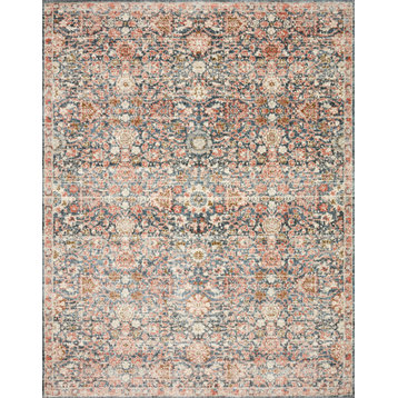 Loloi II Saban SAB-03 Navy, Rust Area Rug, 2'7"x4'