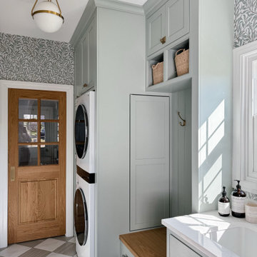 Serene and Green Laundry Room