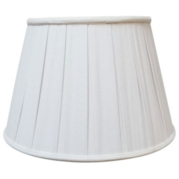 Royal Designs Empire English Pleat Basic Lampshade, Linen White, 11"x18"x12"