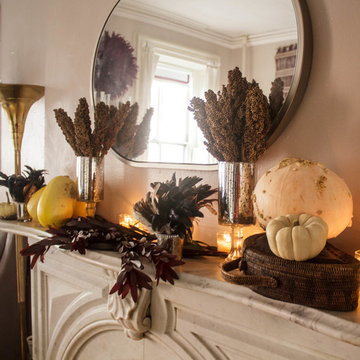 A Brooklyn Mantel Celebrates Harvest for Thanksgiving