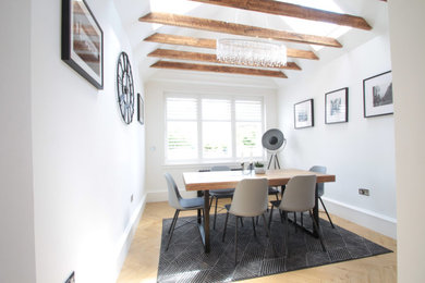 Medium sized modern dining room in Glasgow.