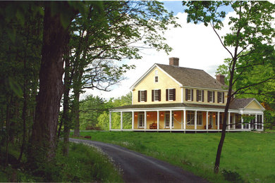 Example of a country exterior home design