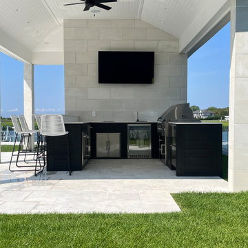 Custom Outdoor Kitchen & Living Area Project Toms River