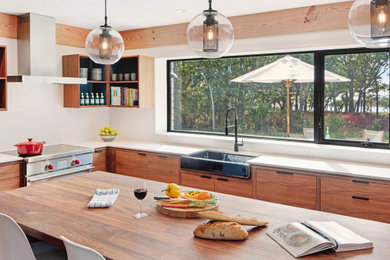 French country kitchen photo in Denver