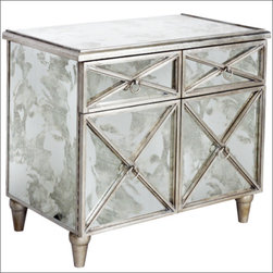 Worlds Away Humphreys Antique Mirrored - Accent Chests And Cabinets