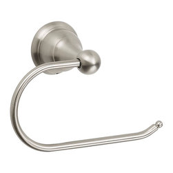 Designers Impressions - 100 Series Satin Nickel Euro Style Toilet Paper Holder - Toilet Paper Holders