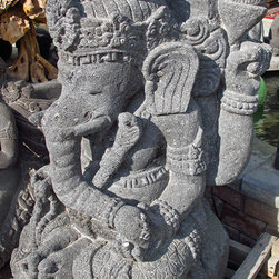Ganesh Stone Statue - Garden Statues And Yard Art