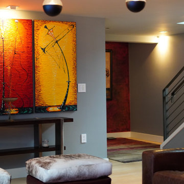 A High-Tech Basement Redesign Infused with Art and Innovation