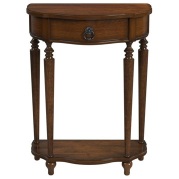 Bowery Hill Traditional Wood Antique Cherry Console Table with Storage