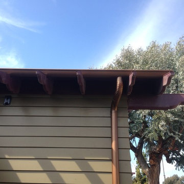 5 inch Half Round Gutters,Rustic Copper Aluminum