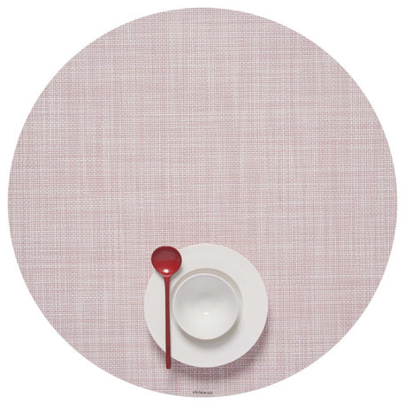 Mini Basket Table Mat, 15" Round, Blush