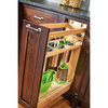Wood Base Cabinet Utility Pull Out Organizer With Soft Close, 8.75"