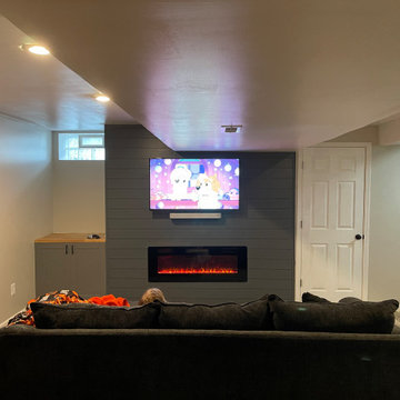 Basement Remodel with Wet Bar Installation