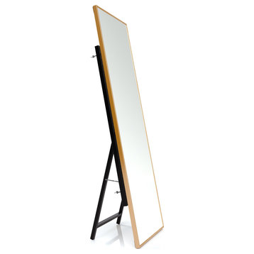 62.99 in. Tall Modern Full-length Mirror, Gold